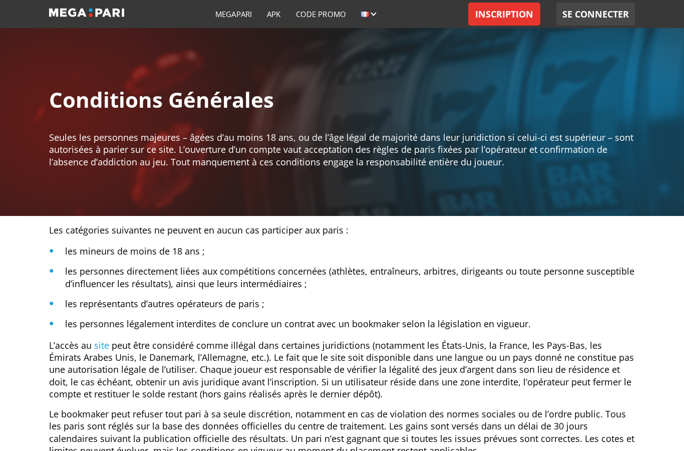 Capture du document source concernant Megapari