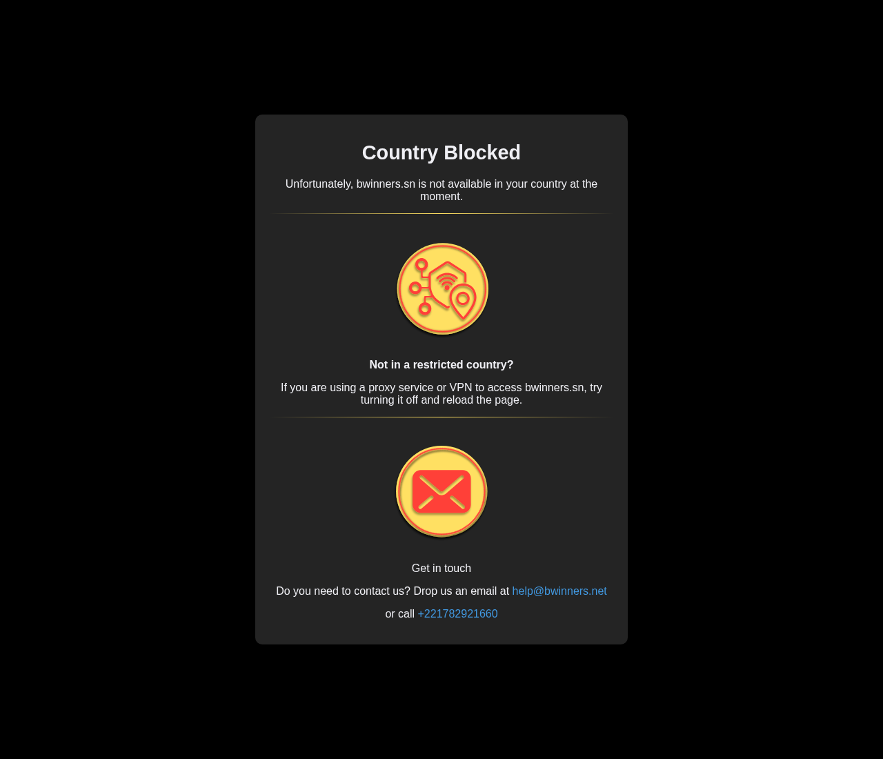 Capture des conditions publiées pour Bwinners